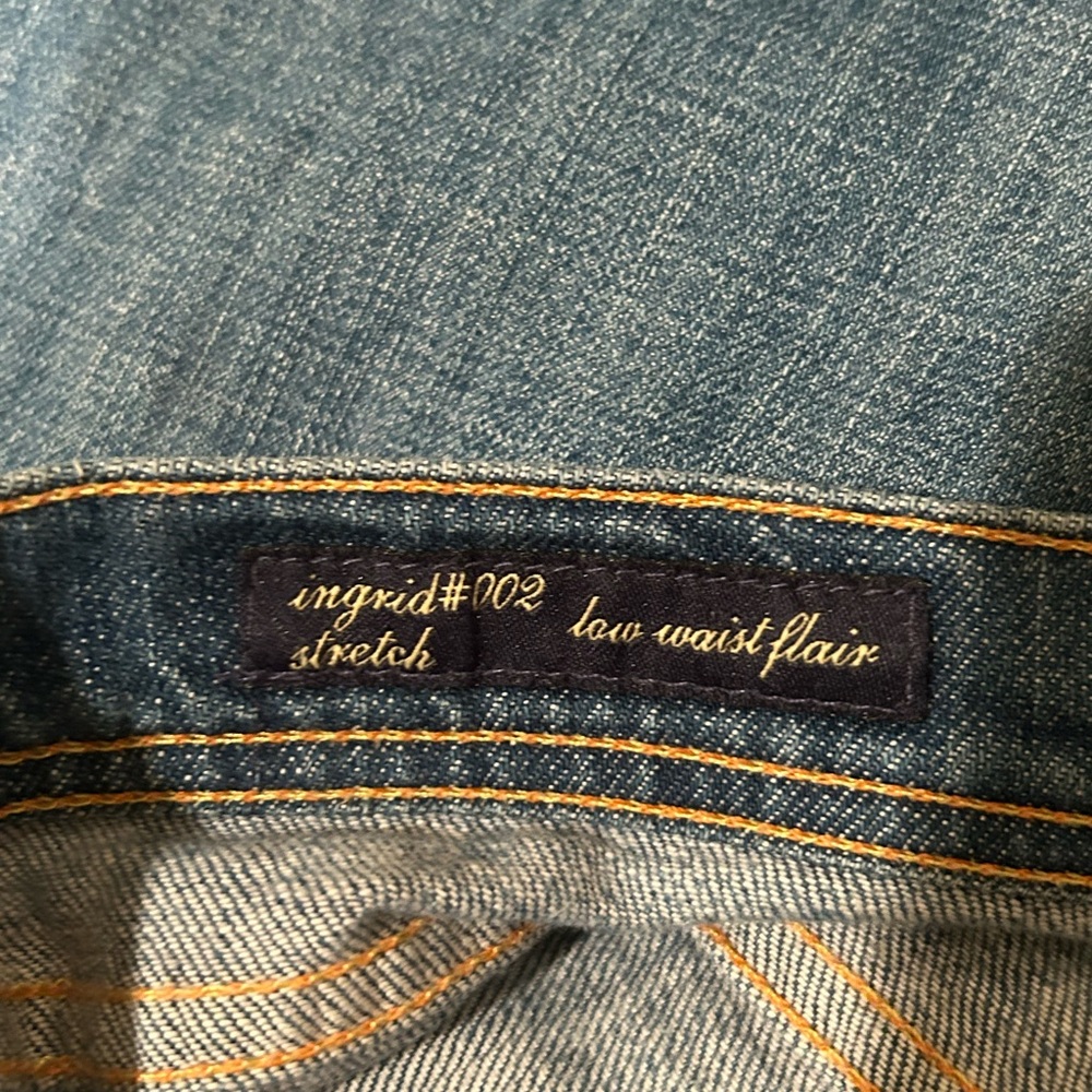 Citizens Of Humanity Ingrid Stretch Jeans Flared Blue Low Waist Womens Sz 31x30 - Picture 6 of 8